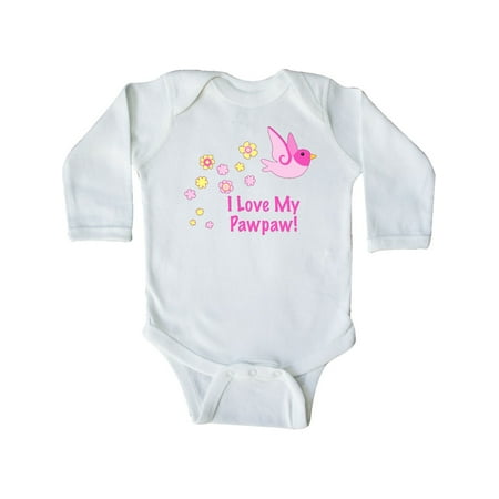 

Inktastic I Love My Pawpaw! Gift Baby Girl Long Sleeve Bodysuit