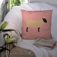 thumbnail image 3 of Carolines Treasures BB7972PW1414 Suffolk Sheep Pink Check Fabric Decorative Pillow, 14 x 14 in., 3 of 4
