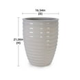 thumbnail image 4 of Large Ceramic Planter, 16.54 Inch Milk White Modern Flowerpot with Drainage Hole for Indoor Outdoor, Patio, Garden, Living Room, 4 of 9