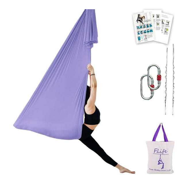 Hamaca de Yoga Aéreo F.Life 5m incluye Cadena Daisy y Mosquetón
