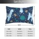 thumbnail image 2 of Fotbe Alpaca Astronaut in Space Funda de Almohada Decorativa Estilo Occidental, Lujo en Algodón, Fundas para Almohadas King, Cojín Estampado para Decoración del Hogar-14"x20", 2 of 6