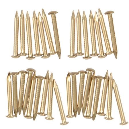 

Yuan 100pcs 18mm Brass Nail Round Nails for Furniture DIY Small Hinges Decorative Boxes (Brass)