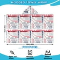 thumbnail image 2 of Baseball Terms and Icons Pattern Hooded Bath Towel，60"x35" for Ages 3 To 12 Kids, Quick Dry Lightweight Soft Microfiber Hood Beach Towel Cover Up for Kids, 2 of 7
