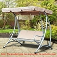FCOutdoor Swing Canopy, 3 Seat Chair Top Cover Swing Canopy Waterproof