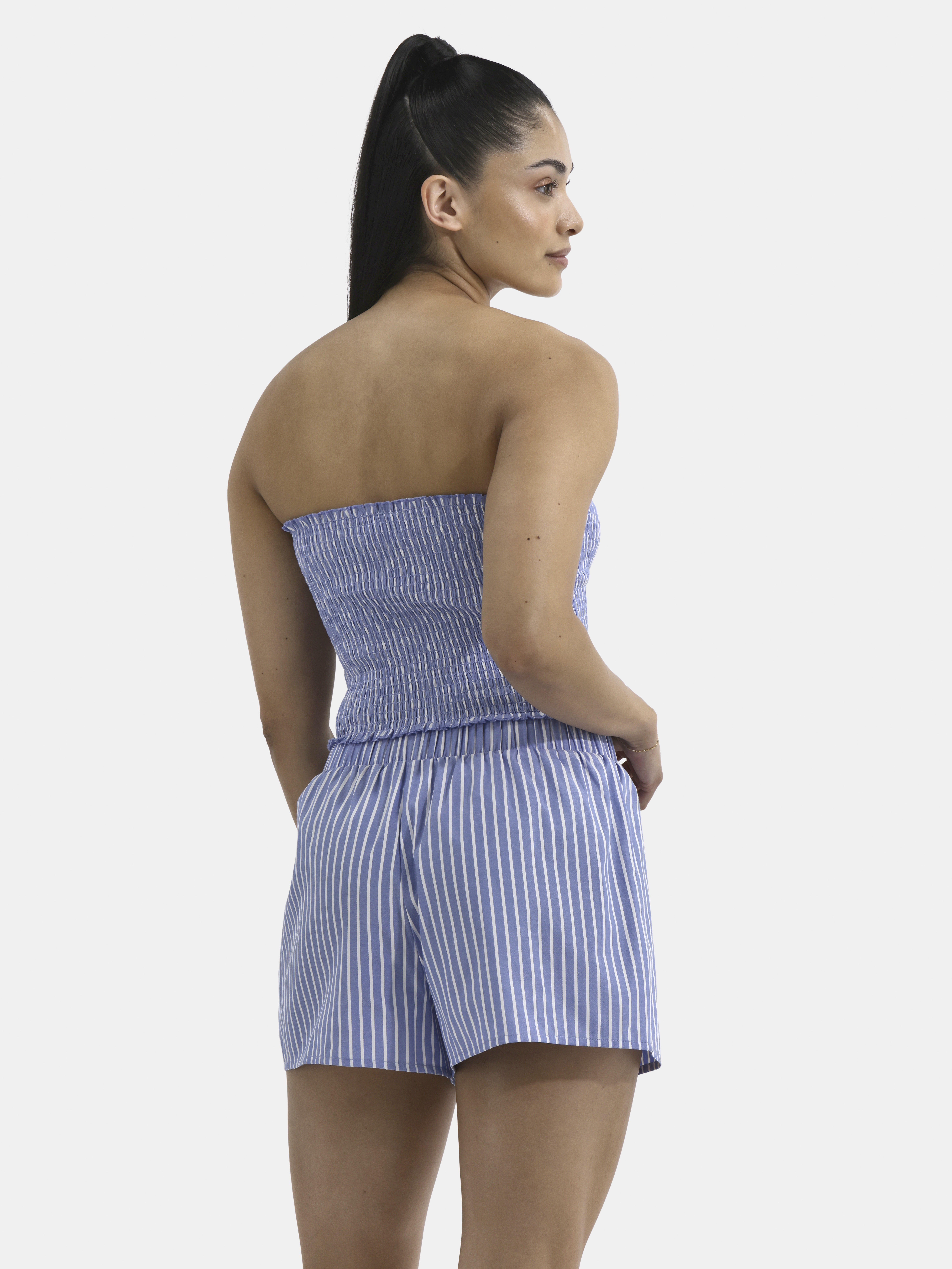 No Boundaries Smocked Tube Short Set, Women's