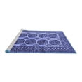 thumbnail image 2 of Ahgly Company Machine Washable Indoor Round Southwestern Blue Country Area Rugs, 5' Round, 2 of 4