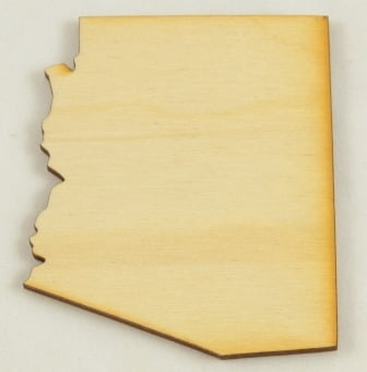 Arizona State Cutout Size:Small 4" x 4.5" (Package of 10) Thickness:1/4" Baltic Birch Plywood ...