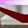 thumbnail image 3 of Fitted Sheet 1 Piece Only, 100% Egyptian Cotton, 400 Thread Count, 10" Deep Pocket Fitted Sheet - - Twin Size - Burgundy., 3 of 6