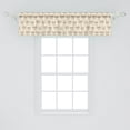 thumbnail image 2 of Ambesonne Hipster Window Valance, Cats Neck Ties Glasses, 54" X 12", Beige and Chocolate, 2 of 3