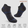 thumbnail image 4 of JASGOOD 12 Pairs Mens Ankle Socks Low Cut Cushioned Athletic Short Socks with Heel Tab, 4 of 6