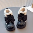 thumbnail image 6 of Eltusu Girls Ankle Boots, Bow No Slip Warm Slip on Winter Booties Shoes Black Size 2(Big Kids), 6 of 6