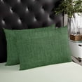 thumbnail image 4 of Dark Green Burlap Texture Throw Pillow Cover 16 x 24 Inch Decorative Pillow Cover Farmhouse Vintage Green Lumbar Pillowcase Seasonal Rectangle Cushion Case for Couch Sofa Bed Living Room, 4 of 7