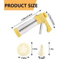 thumbnail image 2 of Spritz Cookie Press Gun Kit: Cookie Press Set/Icing Gun Kit with 16 Discs and 6 Icing Tips, Cookie Baking Tool Cake Decorating Gun, Cookie Press Gun for Baking, Frosting, Decorating (Yellow), 2 of 10