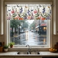 thumbnail image 7 of Patterned Kitchen Short Curtain with Water Resistant Feature, Decorative Half Window Curtain for Kitchen Windows, Washable Light Filtering Curtain for Home Kitchen Decor and Sunlight Control, 7 of 7