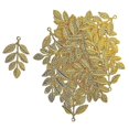thumbnail image 1 of Lote de 30 Piezas de Ramas de Hojas de Filigrana Grandes Yuxing Color Dorado, 1 of 4