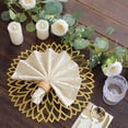 thumbnail image 2 of Efavormart 6 Pack Metallic Gold Laser Cut Hibiscus Flower Cardboard Placemats, 13" Round Disposable Dining Table Mats - 400GSM, 2 of 11