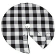 thumbnail image 5 of SARO 9025.R53R 53 in. Round Buffalo Plaid Design Decorative Cotton Christmas Tree Skirt  Red, 5 of 5
