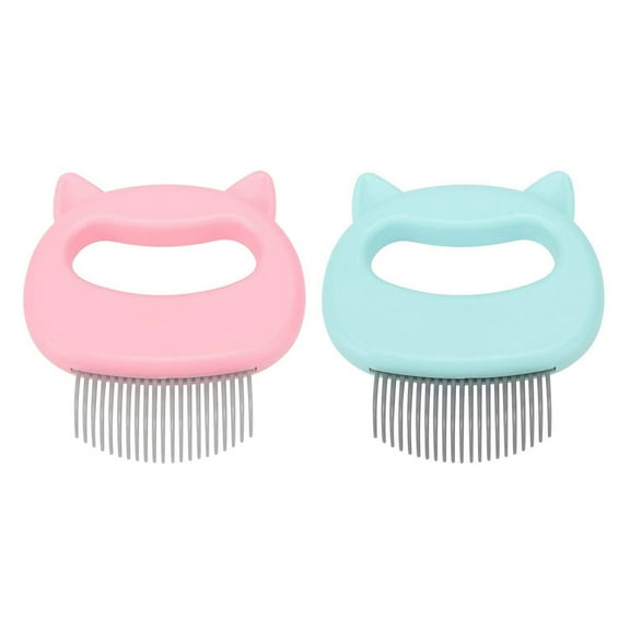 Cat Pet Hair Removal and Massaging Shell Comb Brush - 2 Pack