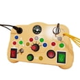 thumbnail image 1 of Vogacara Juguete LED de mano de obra exquisita para jugar y aprender con seguridad Los juguetes con interruptores de luz LED están ocupados Videojuegos portátiles amarillo, 1 of 6
