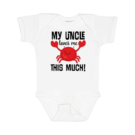 

Inktastic Uncle Loves Me Childs Crab Boys or Girls Baby Bodysuit