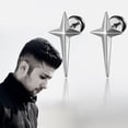 thumbnail image 2 of OIDEA Stainless Steel Cross Star Stud Earrings Piercing Screw Back Earrings for Men Women, 2 of 5