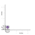 thumbnail image 3 of ANGARA Natural Heart-Shaped Amethyst Pendant with Diamond Halo in 14K White Gold for Women (Size-6mm) | February Birthstone, Birthday, Anniversary, Jewelry Gift for Women | Natural Amethyst Necklace, 3 of 9