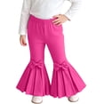 thumbnail image 2 of yillto Little Girls Flare Leg Pants Kids Cute Bell Bottoms Pant Elastic Waist Fashion Clothes for Girl, 2 of 7