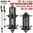 thumbnail image 4 of Nanlio X180 Carbon Fiber Mountain Road Bike Hub 32 Holes 180 Clicks 6 Pawls 8 9 10 11 12 Speed 4 Bearings Super Lightweight Hub, 4 of 10
