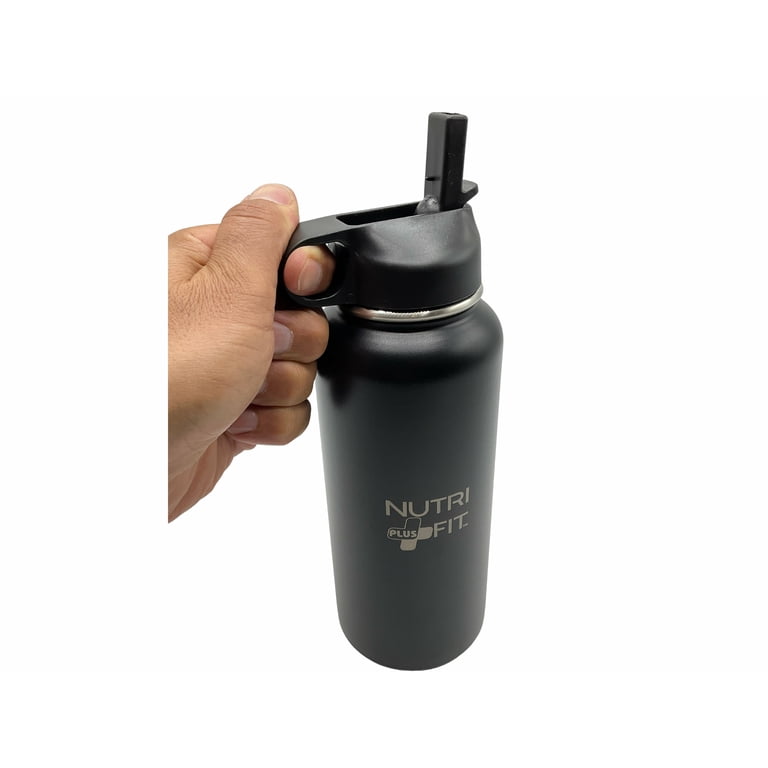 Plus Nutrition Store Fit Stainless Steel Reusable Water Bottle Versatile and Insulated for Cold or Hot Drinks for Unisex, Size: 40 oz, White