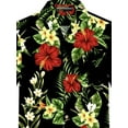 thumbnail image 3 of FASHIONWT Men Beach Button-down Business Tropic Graphic Lapel Shirts Top, 3 of 4