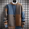 thumbnail image 2 of Suéter a cuadros de invierno para hombre, jersey de estilo Harajuku para hombre, jersey grueso y cálido de cuello alto, suéteres navideños masculinos de alta calidad para hombre, 2 of 4