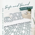 thumbnail image 5 of Queen Size Duvet Cover, Soft, Breathable 3 Pieces Bedding Set with Zipper Closure, 8 Corner Ties, 2 Pillow Shams, 1 Duvet Cover for All Seasons (Queen, 90X90 Inches, White & Green-No Comforter), 5 of 7