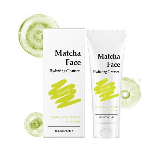 Cremas y humectantes Limpiador facial hidratante de matcha para uso diario. Suave y no reseca. Enriquecido con matcha. Para todo tipo de piel. Vegano. 120 g.