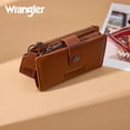 thumbnail image 6 of Wrangler Womens Wallet Small Rfid Blocking Wristlet Wallets Cute Bifold Ladies Wallet with Zipper Pocket, Brown, 6 of 6