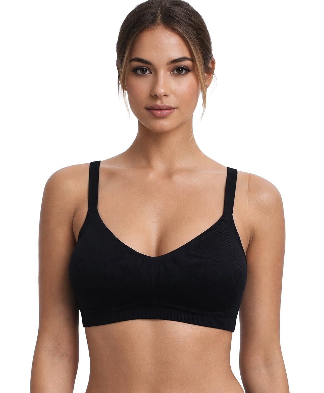Women Bras 6 pack of No Side Effects Wire Free Bra B cup C cup  Size 38B (F6316)