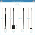 thumbnail image 4 of Achla Designs Minuteman International Modern Park Avenue Fireplace Set of 4 Tools, 32.5 Inch Tall, Black Finish, 4 of 5