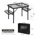thumbnail image 2 of KUNOVA (TM) Table de Gril Pliable, Table en Aluminium à Hauteur Réglable avec Plateau en Treillis, Portable pour Camping Extérieur, Pique-Nique, Patio, Salle à Manger, BBQ, Fête, Noir 62 * 41 * 53.5 (L*L*H) cm, 2 of 8