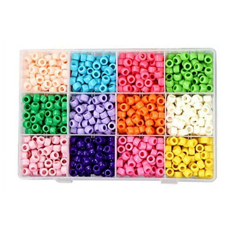 Mandala Crafts Plastic Pony Beads for Jewelry Making Large