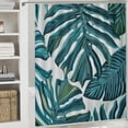 thumbnail image 6 of GOSMITH Tropical Leaf Palm Pattern Comfy Decorative Shower Curtain - Multiple Sizes White, 6 of 7