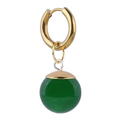 Pulsera SSBeauty Ball de acero inoxidable con forma de bola, color verde