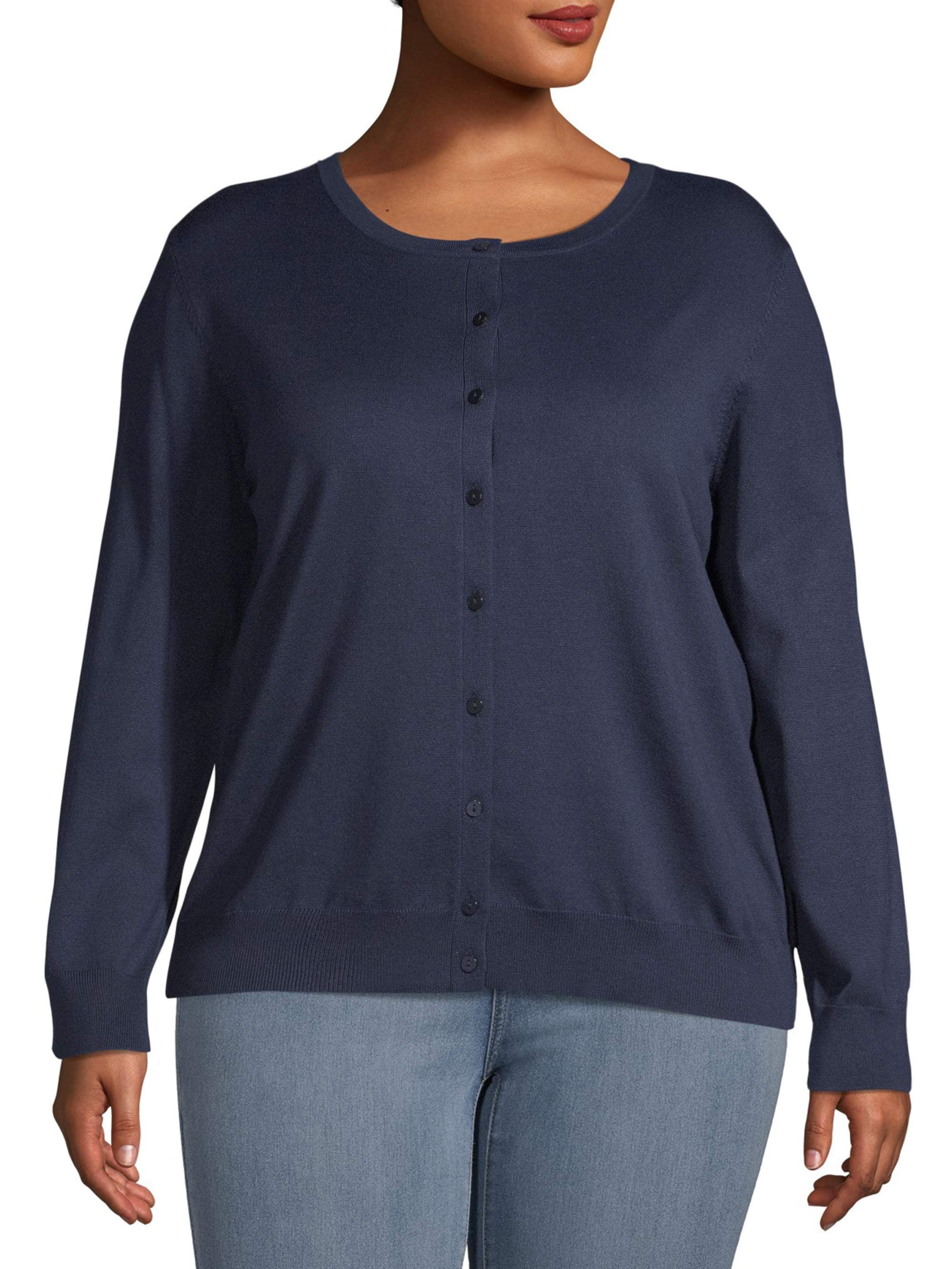 Heart & Crush Women's Plus Size Button Front Cardigan - Walmart.com