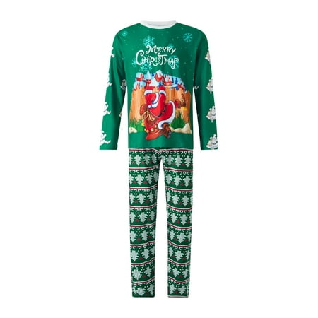 

Lieserram Matching Family 2/1PCS Pajamas Set Cute Patterns Family Collection Sleepwear Christmas Sleepwear Nightwear Long Pajamas