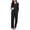 Black, variant on Ekouaer Womens 2 Piece Pajama Sets Long Sleeve Sleepwear Soft Lounge Sets with Pockets