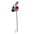 thumbnail image 2 of Christmas Santa Solar Kettle Lights, Outdoor Waterproof Garden Lawn Decorative Lights, Solar LED Santa Claus Ornament with Iron Stake, Festive Holiday Yard Decoration Warm light, 2 of 6