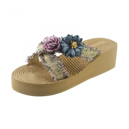 

Todqot Slippers for Women- Flat Sandals Women Summer Comfy Quick Dry Anti Slip Open Toe Slippers Pink 38