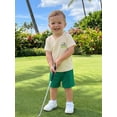 thumbnail image 6 of BemeyourBBs 2Pcs Baby Boy First Birthday Outfit Summer 1st Birthday Clothes Short Sleeve Golf Embroidery T-Shirt Shorts Set Toddler Baby Boy Summer Golf Outfit, 6 of 9