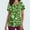 Green, variant on Clearance Fatuov Women's Scrubs with Pocket V-Neck Summer Graphic Tees Short Sleeve Floral Print Nursing Uniforms Tops Sky Blue