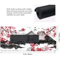 thumbnail image 3 of Japanese Cherry Blossom Mouse Pad 35.4x15.7in XXL Full Desk Pink Watercolor Art, Cool Design Gaming Mousepad, Extended Large NonSlip Rubber Base, Stitched Edges, 3 of 6