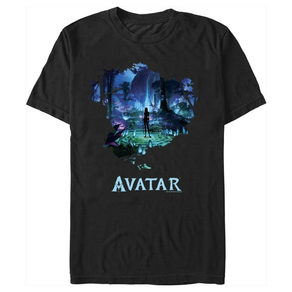 Men's Avatar Neytiri Pandora Night Scene  Graphic Tee Black Small