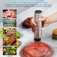 thumbnail image 2 of Powerful Handheld Vacuum Sealer – Compact Food Saver Machine with 10 Reusable Bags, Portable Design for Meal Prep, Sous Vide & Long-Term Food Storage (Silver), 2 of 5